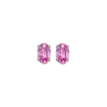 Gems One 14Kt White Gold Pink Sapphire (1/2 Ctw) Earring - EPO53-4W