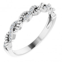 14K White .08 CTW Diamond Stackable Ring - 65196960001P