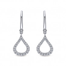 14k White Gold Gabriel & Co. Diamond Drop Earrings