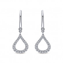 Gabriel & Co. 14k White Gold Lusso Diamond Drop Earrings - EG12201W45JJ