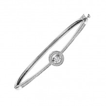 Gems One Silver (SLV 995) Diamond Rhythm Of Love Bangle   - 1/4 ctw - ROL1206-SSSC