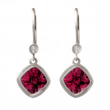 Stanton Color 14k Gold Rhodolite Leverback Earrings