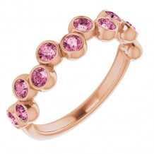 14K Rose Pink Tourmaline Bezel-Set Ring - 71894602P