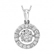 Gems One 10KT White Gold & Diamond Rhythm Of Love Neckwear Pendant  - 1/2 ctw - ROL1027-1WC