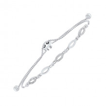 Gems One Silver Diamond (1/8Ctw) Bracelet - FB1158-SSWSC