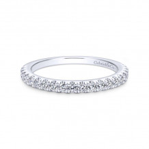 Gabriel & Co. 14k White Gold Contemporary Anniversary Wedding Band - WB12292R4W44JJ