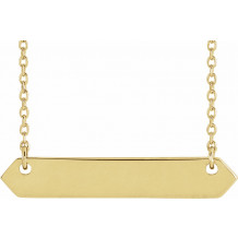 14K Yellow 33x6 mm Geometric 16-18 Necklace - 86557601P