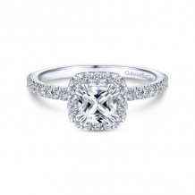 Gabriel & Co. 14k White Gold Contemporary Halo Engagement Ring - ER14664C3W44JJ