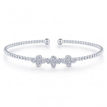 Gabriel & Co. 14k White Gold Bujukan Diamond Bangle Bracelet - BG4115-65W45JJ