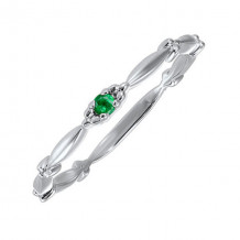 Gems One 10Kt White Gold Emerald (1/20 Ctw) Ring - RG72936-1WNE
