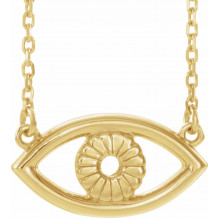 14K Yellow Evil Eye 18 Necklace - 86833606P