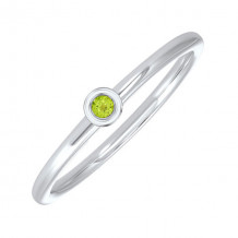 Gems One 10Kt White Gold Peridot (1/20 Ctw) Ring - RG73462-1WND