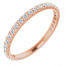 14K Rose 1/3 CTW Diamond French-Set Anniversary Band - 123223606P