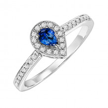 Gems One 14Kt White Gold Diamond (1/6Ctw) & Sapphire (1/6 Ctw) Ring - FR4015-4WCS