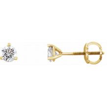 14K Yellow 1/3 CTW Diamond Earrings - 6623460039P