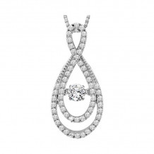 Gems One 14KT White Gold & Diamond Rhythm Of Love Neckwear Pendant  - 5/8 ctw - ROL1011-4WC