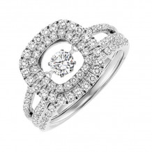 Gems One 14KT White Gold & Diamond Rhythm Of Love Fashion Ring  - 1 ctw - ROL1189-4WC