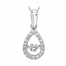 Gems One 14KT White Gold & Diamonds Stunning Neckwear Pendant - 1/5 ctw - ROL1023-4WCBK