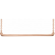 14K Rose Straight Bar 18 Necklace - 860481002P