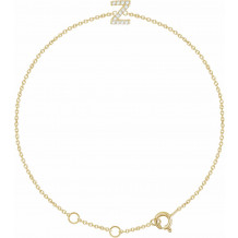 14K Yellow .06 CTW Diamond Initial Z 6-7 Bracelet - 65268960052P