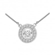 Gems One Silver (SLV 995) & Diamonds Stunning Neckwear Pendant - 1/5 ctw - ROL1057-SSDBK