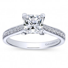 Gabriel & Co. 14k White Gold Contemporary Straight Engagement Ring - ER8916W44JJ
