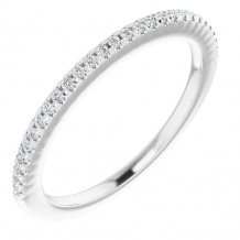 14K White 1/8 CTW Diamond French-Set Anniversary Band - 123123600P