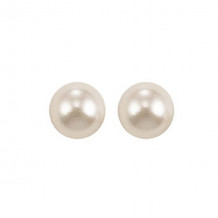 Gems One 14Kt White Gold Pearl (1 Ctw) Earring - PS7.00AAA-4W