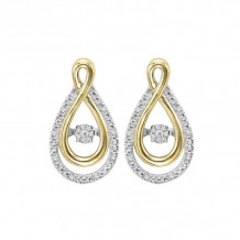 Gems One 10KT Yellow Gold & Diamond Rhythm Of Love Fashion Earrings  - 1/10 ctw - ROL2082-1YSSSC