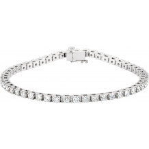 14K White 3 1/2 CTW Diamond Line 7 1/4 Bracelet - 6739660002P