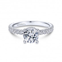 Gabriel & Co. 14k White Gold Contemporary Straight Engagement Ring - ER14649R4W44JJ