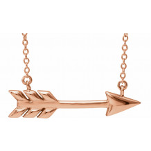 14K Rose Arrow 16-18 Necklace - 65182960002P