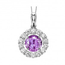 Gems One 14KT White Gold & Diamond Rhythm Of Love Neckwear Pendant   - 1/4 ctw - ROL1039-4WCT