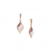 Kabana 14k Rose Gold Mother of Pearl Inlay Earring