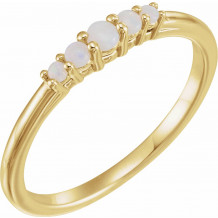 14K Yellow Opal Graduated Five-Stone Ring - 71964601P