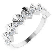 14K White 1/6 CTW Diamond Vintage-Inspired Anniversary Band - 123851600P