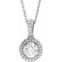 14K White 3/8 CTW Diamond 18 Necklace - 68601100P