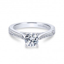 Gabriel & Co. 14k White Gold Contemporary Straight Engagement Ring - ER12318R3W44JJ