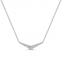 Gabriel & Co. 14k White Gold Lusso Diamond Bar Necklace - NK5568W45JJ