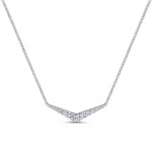 Gabriel & Co. 14k White Gold Lusso Diamond Bar Necklace - NK5568W45JJ