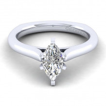 Gabriel & Co 14K White Gold Allie Solitaire Diamond Engagement Ring - ER6623M4W4JJJ