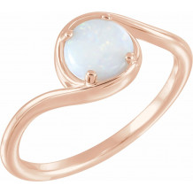 14K Rose Opal Bypass Ring - 71980602P