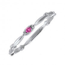 Gems One 10Kt White Gold Pink Tourmaline (1/20 Ctw) Ring - RG72936-1WNPT