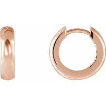 14K Rose 14.25 mm Hinged Hoop Earrings - 216451001P