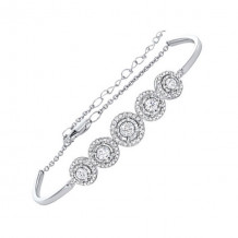 Gems One 14Kt White Gold Diamond (1Ctw) Bangle - BG10014-4WC