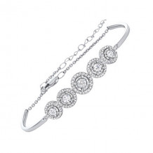 Gems One 14Kt White Gold Diamond (1Ctw) Bangle - BG10014-4WC