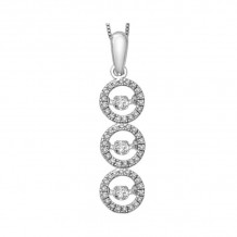 Gems One 14KT White Gold & Diamond Rhythm Of Love Neckwear Pendant   - 1/3 ctw - ROL1034-4WC