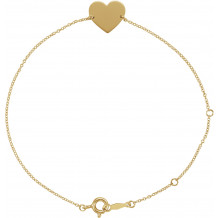 14K Yellow Heart 7-8 Bracelet - BRC7821001P