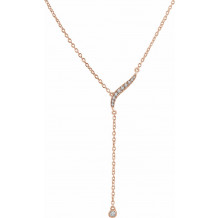 14K Rose 1/10 CTW Diamond Y 16-18 Necklace - 65284160003P