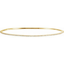 14K Yellow 1 CTW Diamond Stackable Bangle 8 Bracelet - 6733760005P